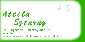 attila sztaray business card